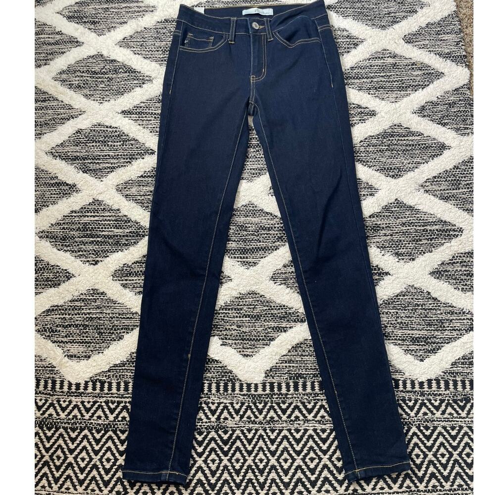 KanCan Style KC7092 Mid Rise Skinny Jeans Size 1/24 Dark Denim Casual